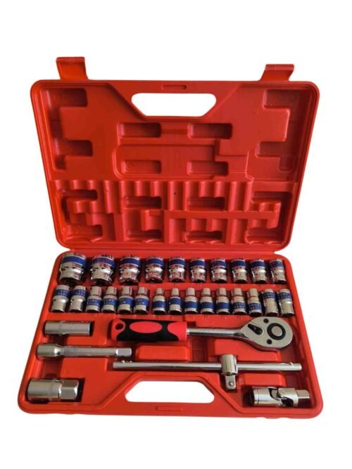 Juego de Dados de 1/2 de 32 Piezas con Maletin