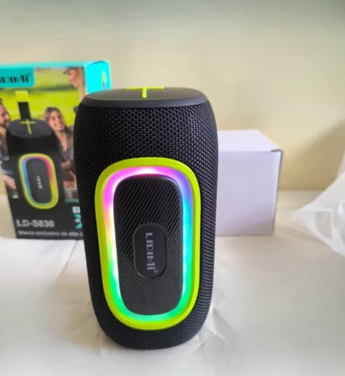 Parlante Bluetooth Lidimi S830 20W - Gran Potencia, Luces LED y Batería Larga Duración