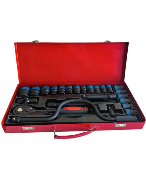 Juego de Llaves de Tubo 24 Piezas 1/2" CR-V - Set de Sockets y Herramientas Mecánicas