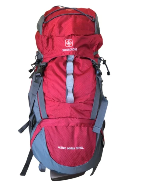Mochila SWISSCROSS 70+10L, Calidad Trekking Montaña Camping