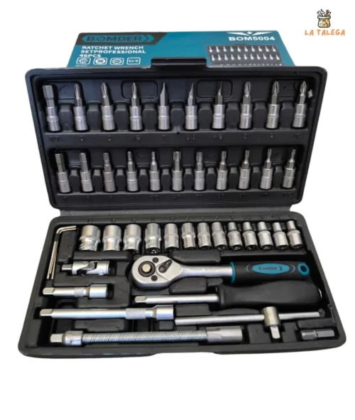 Kit de Herramientas de 46 piezas dados y destornilladores de 1/4 BOMDER