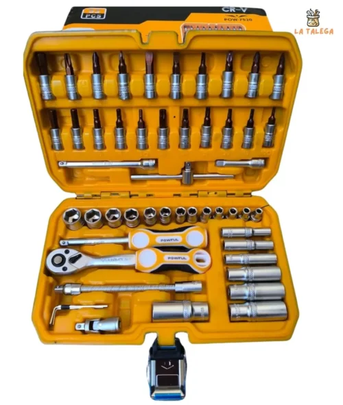 Set de Herramientas de de 53 piezas de 1/4 marca Powful, Calidad