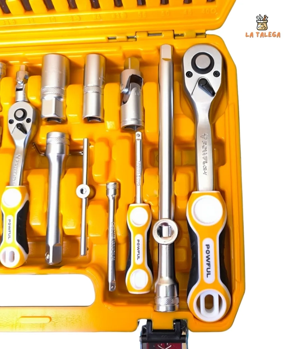 Juego de Dados profesional 94 piezas Cromo Vanadio Powful - Imagen 5