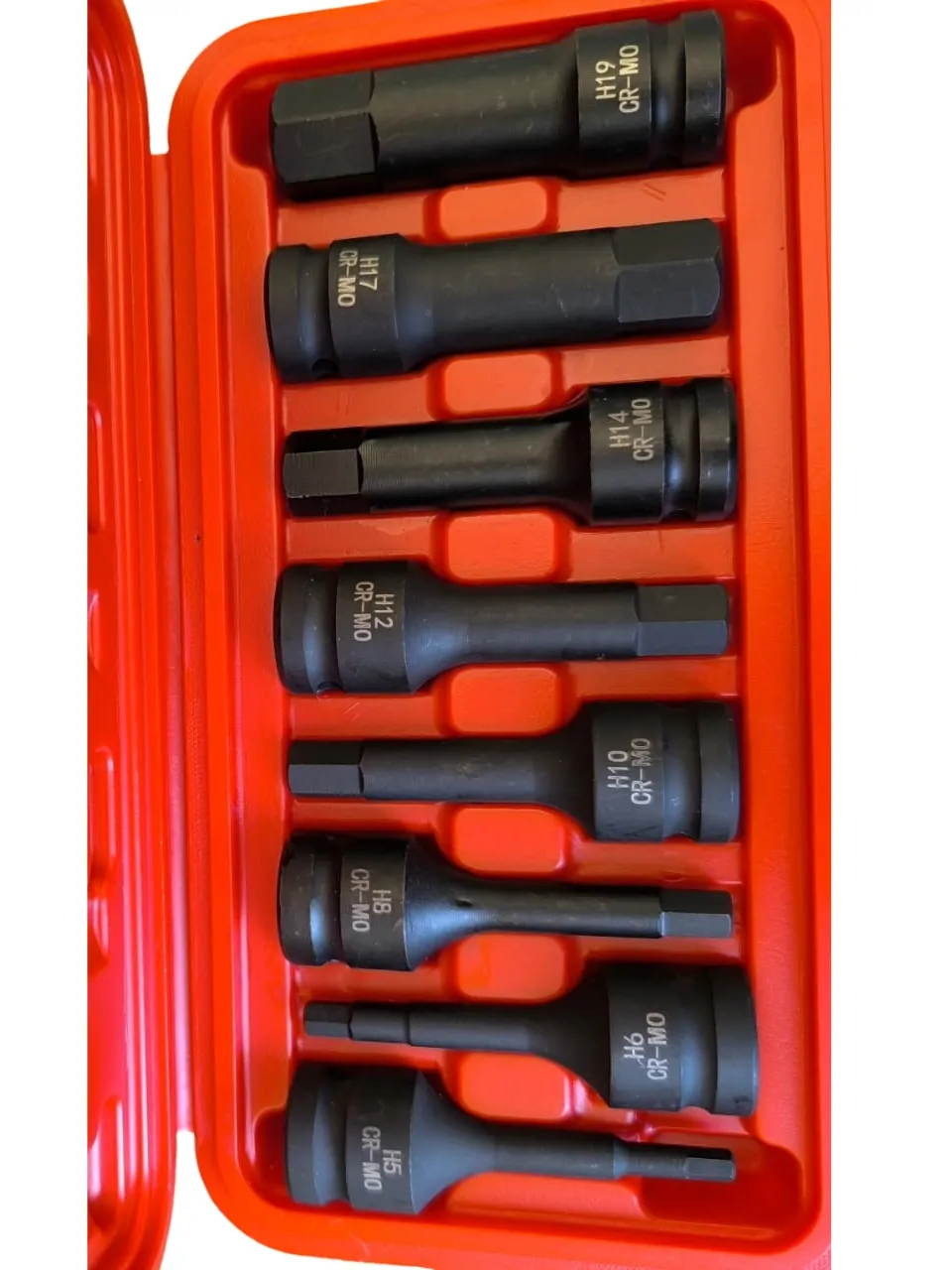 Dados de impacto exagonal 8 pcs , encastre 1/2, Cromo Molibdeno - Imagen 3