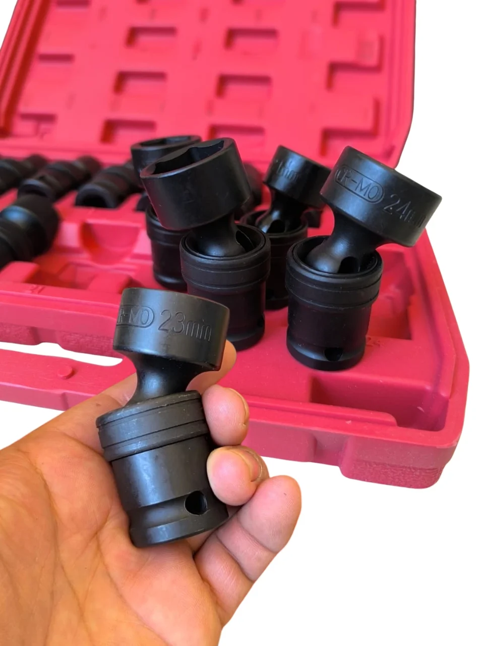 Juego de Dados de Impacto Universales (Articulados/Flexibles) 15 Piezas – Encastre 1/2 CR-MO - Imagen 3