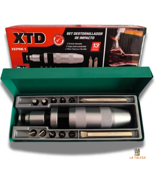 Destornillador de Impacto Manual XTD, 13 Piezas Cr-V Profesional